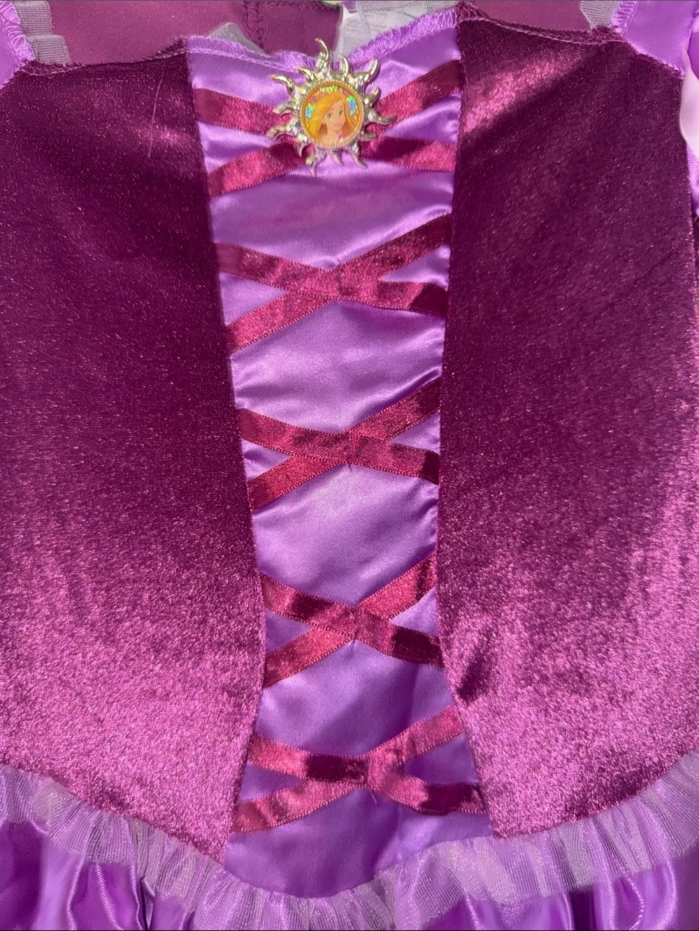 Rapunzel Disney Kids Purple Princess Halloween Dress-Up Costume Size 4-6 Small